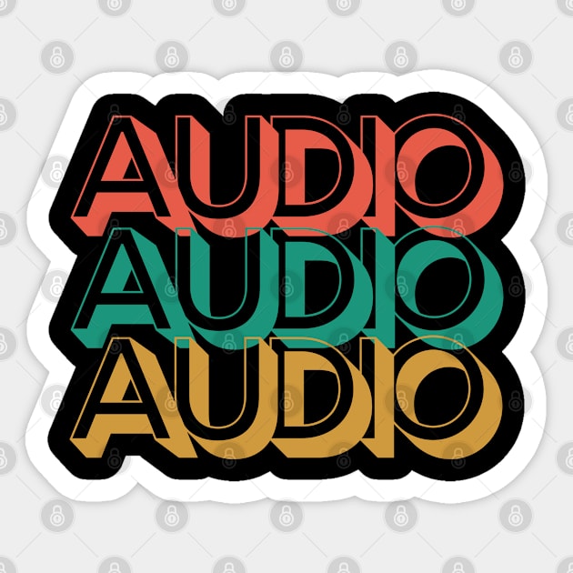 Retro Audio Sticker by Rev Store